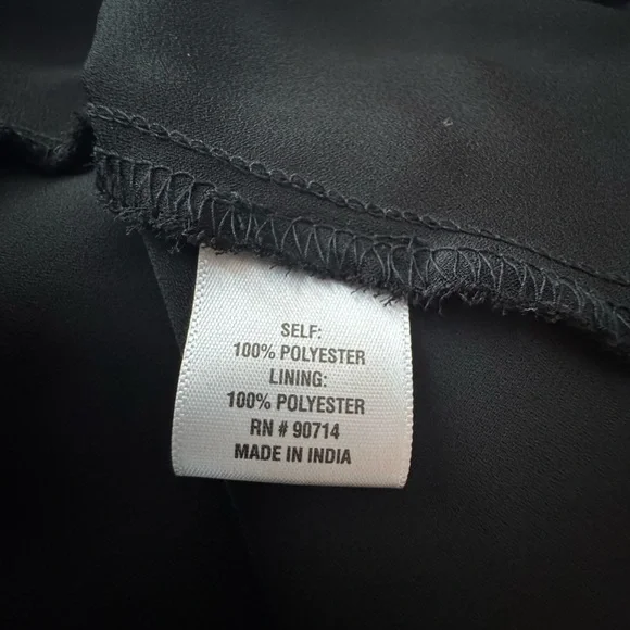 MSK Black Chiffon Dot Pattern Maxi Dress - Size XL - EUC - Only Worn Once - Picture 9 of 10